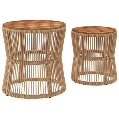 Contemporary Garden Side Tables 2 pcs Home Decor Accent Evening 