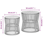 Contemporary Garden Side Tables 2 pcs Home Decor Accent Evening