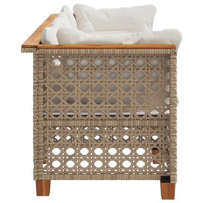 Garden Sofa with Cushions 3-Seater Beige - 63.5×63.5×62cm