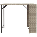 5 Piece Garden Dining Set Foldable Light Grey Poly Rattan