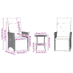 Minimalist 3 Piece Bistro Set with Garden Gathering Evening