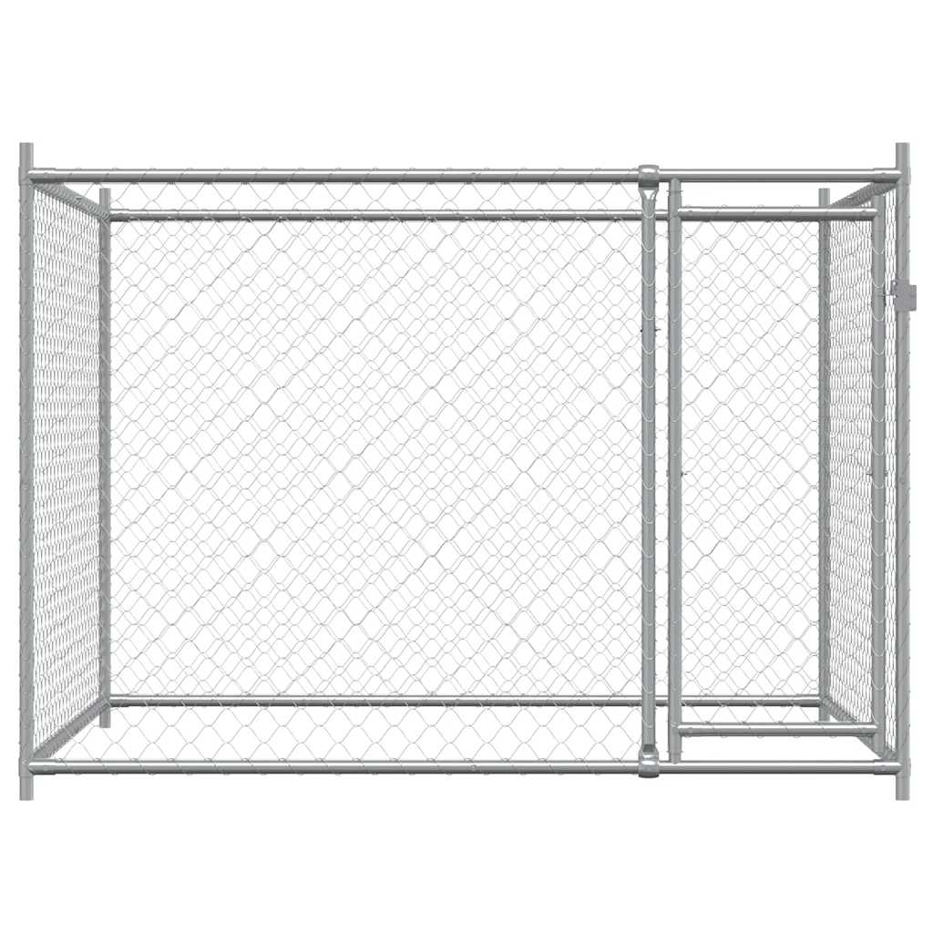 Dog Cage Galvanised Steel 2x2x1.5m Outdoor | HomeAndLiving