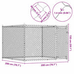 Dog Cage Galvanised Steel 2x2x1.5m Outdoor | HomeAndLiving