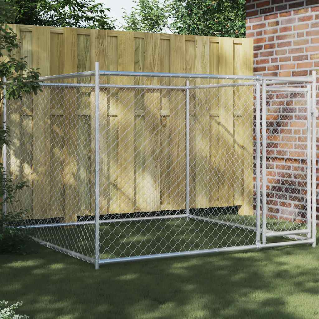Dog Cage Galvanised Steel 2x2x1.5m Outdoor | HomeAndLiving