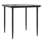 3 Piece Bistro Set with Cushions-Black