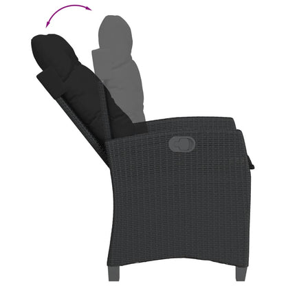 Rattan Retreat: Luxe 3-Piece Garden Dining Set with Cushions