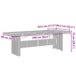 Premium Garden Table with Glass Top Home Use Garden Leisure