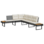 Premium Garden Sofa with Cushions L Outdoor Retreat Evening