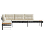 Premium Garden Sofa with Cushions L Outdoor Retreat Evening