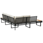 Premium Garden Sofa with Cushions L Outdoor Retreat Evening