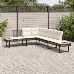 Premium Garden Sofa with Cushions L Outdoor Retreat Evening 