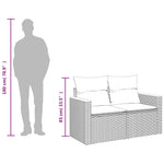 Contemporary Garden Sofa with Cushions 2-seater  Indoor Outdoor Use Essentials