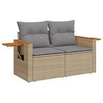 Space Saving Garden Sofa with Cushions 2 Indoor Outdoor Use Home Comfort