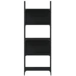 Bookshelf 5-Tier Black Engineered Wood