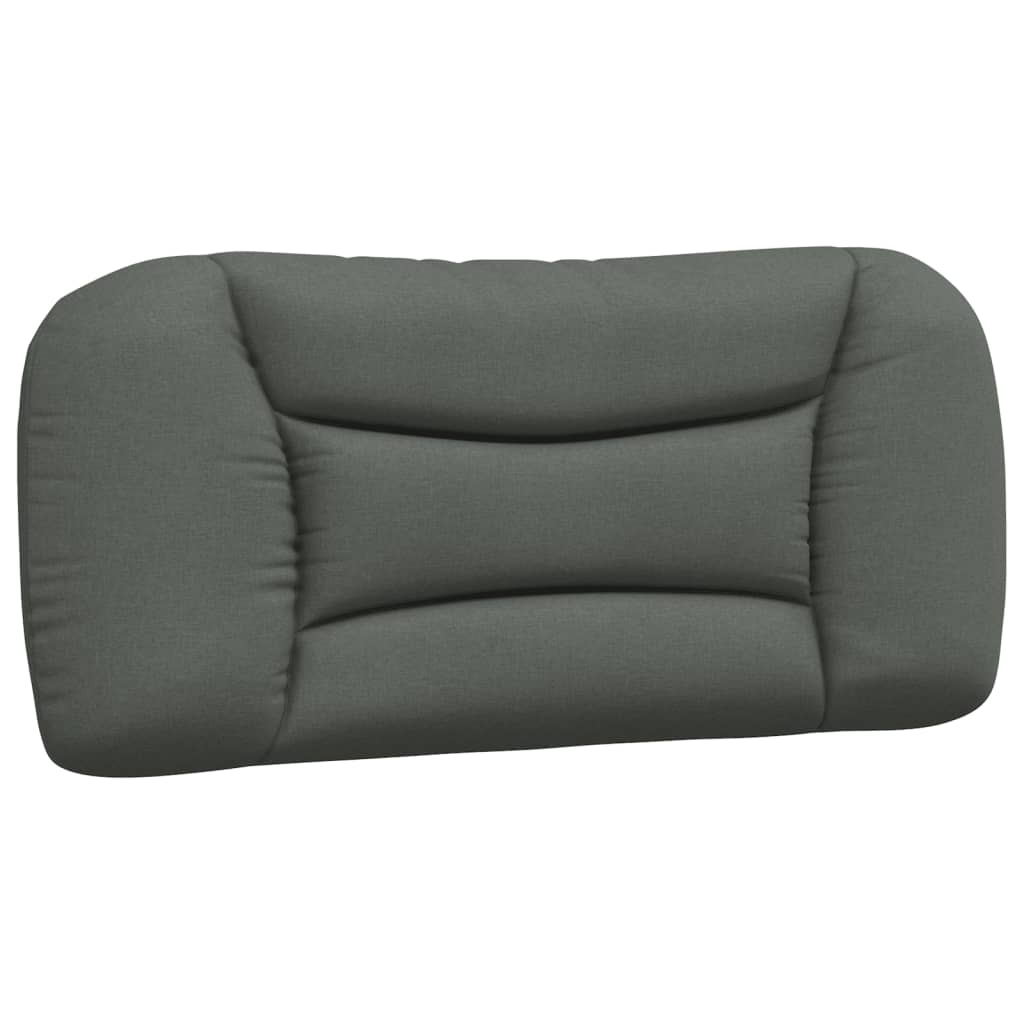 Bed Frame with Headboard Dark Grey Fabric