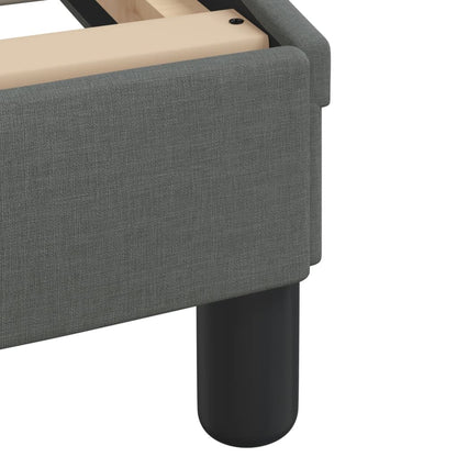 Queen Size Fabric Bed Frame with Headboard Dark Grey\Black
