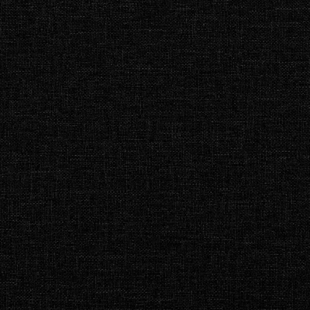 Bed Frame with Headboard Black Single Size Fabric