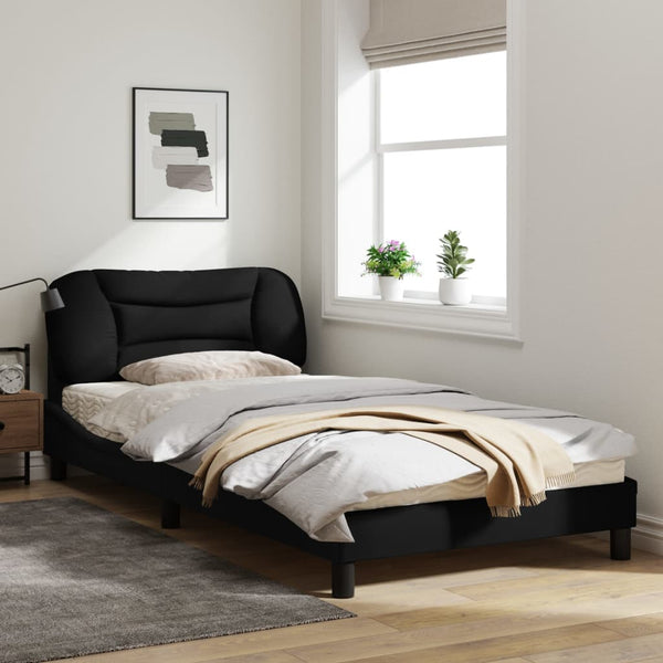  Bed Frame with Headboard Black King Single Size Fabric