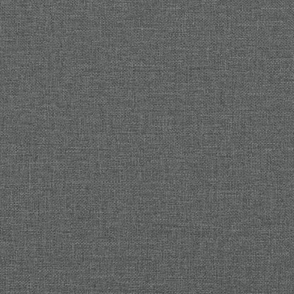 Bed Frame with Headboard Dark Grey Queen Size Fabric