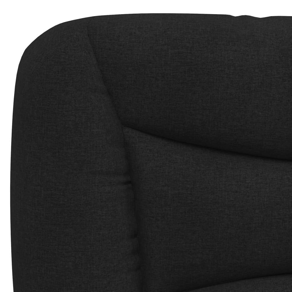 Queen Size Fabric Bed Frame with LED Lights Black/Grey