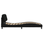 Bed Frame with LED Light Black - Fabric