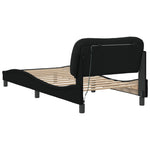 Bed Frame with LED Light Black - Fabric