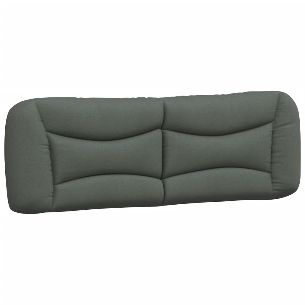 Bed Frame with LED Light Dark Grey Fabric