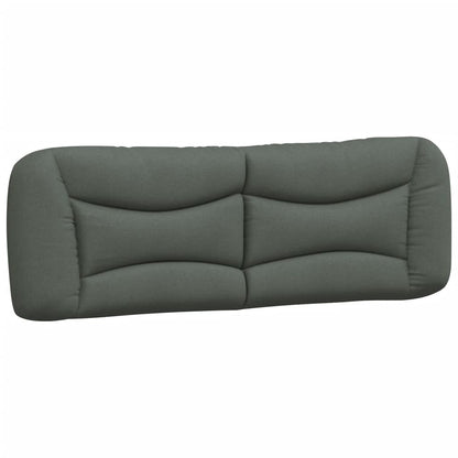 Bed Frame with LED Light Dark Grey Fabric