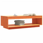 Coffee Table Wax Brown Solid Wood Pine