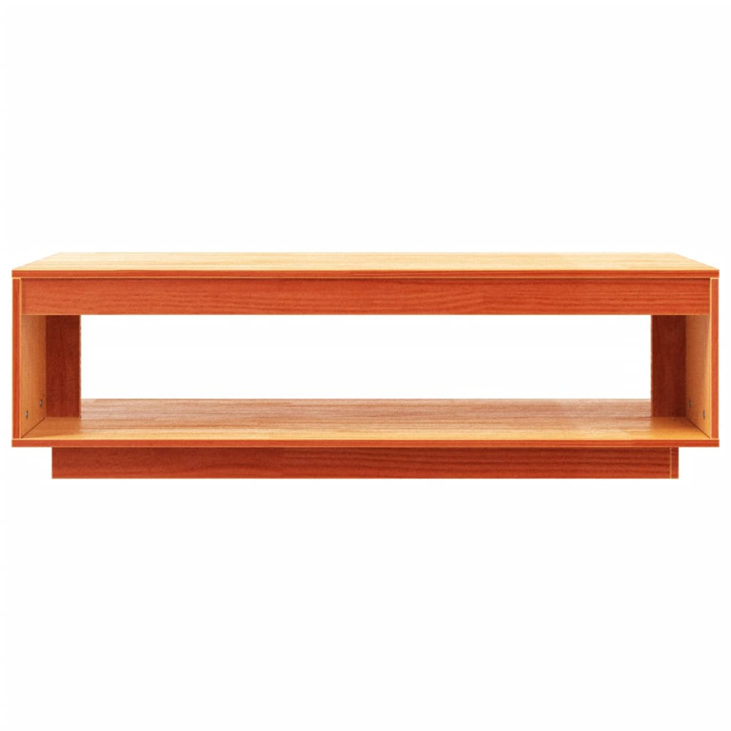 Coffee Table Wax Brown Solid Wood Pine