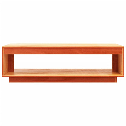 Coffee Table Wax Brown Solid Wood Pine