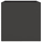 Steel Planters Set 2 Black Outdoor Garden Pots | HomeAndLiving
