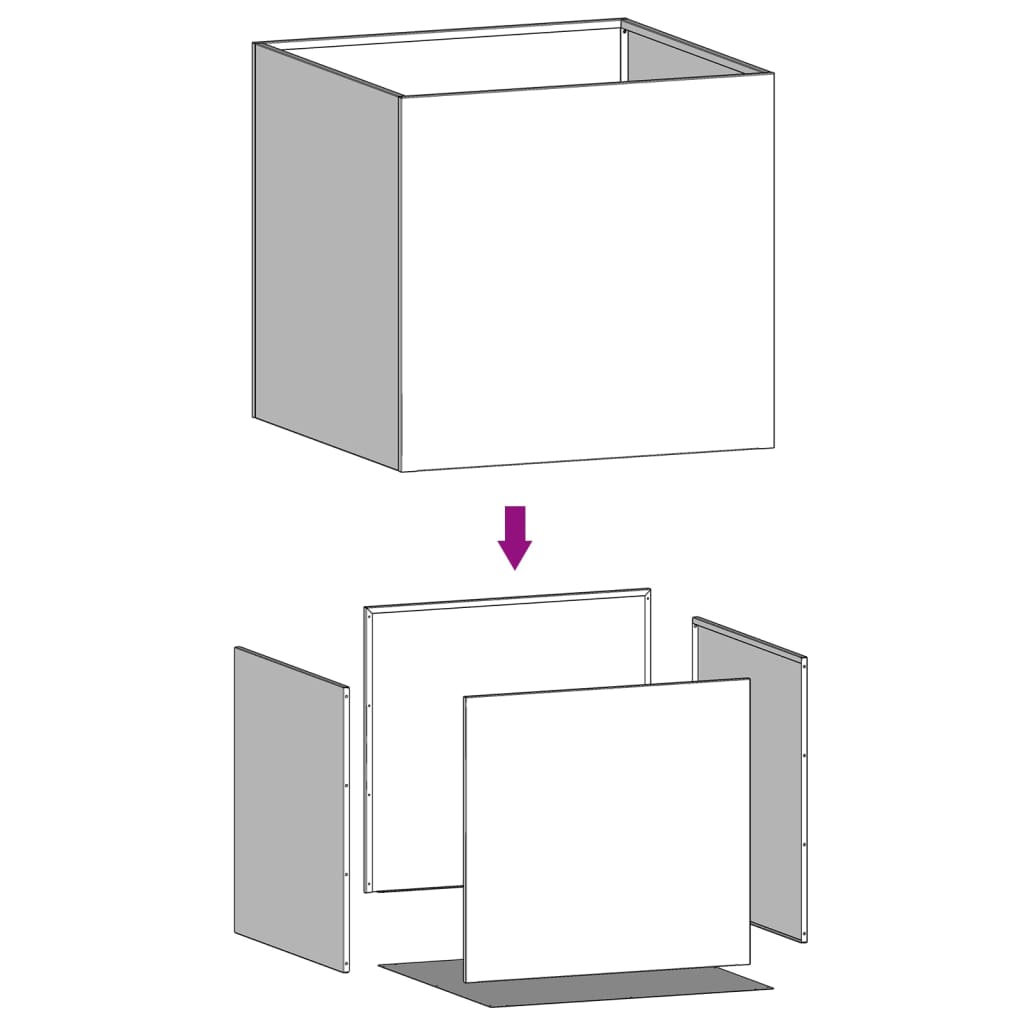 Steel Planters Set 2 Black Outdoor Garden Pots | HomeAndLiving