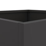 Steel Planters Set 2 Black Outdoor Garden Pots | HomeAndLiving