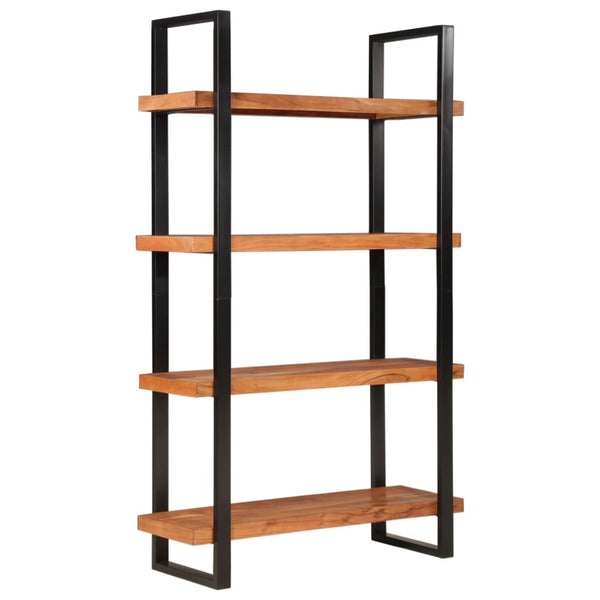  4-Tier Bookcase made of Solid Wood Acacia and Iron