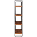 4-Tier Bookcase made of Solid Wood Acacia and Iron