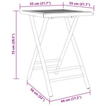 Folding Garden Table cm Bamboo