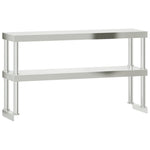 Work Table Overshelf 2-Tier  Stainless Steel