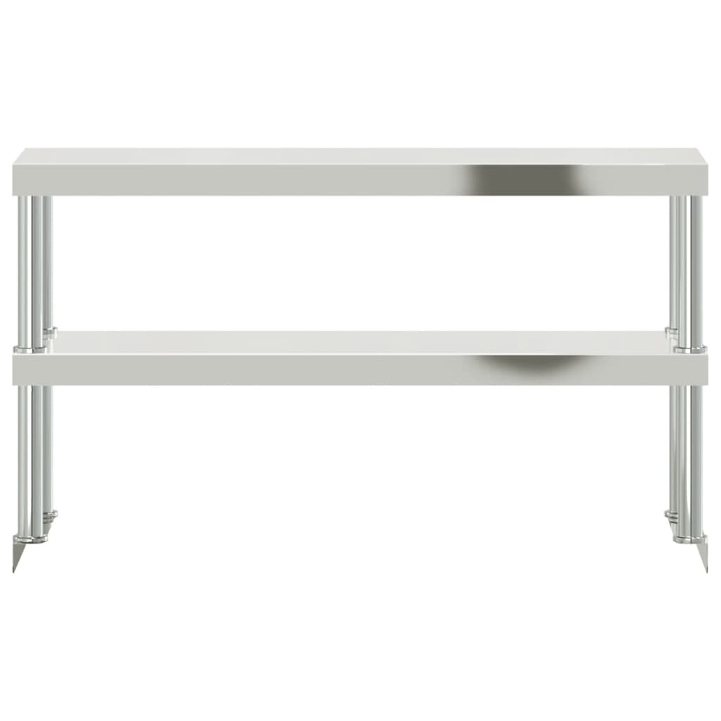 Work Table Overshelf 2-Tier  Stainless Steel