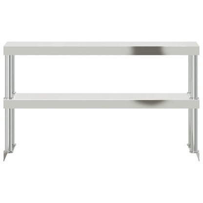 Work Table Overshelf 2-Tier  Stainless Steel
