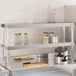 Work Table Overshelf 2-Tier  Stainless Steel