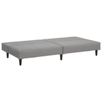 2-Seater Sofa Bed Light Grey-Velvet