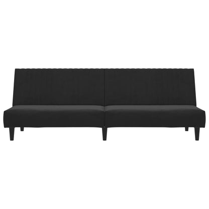2-Seater Sofa Bed Black Velvet