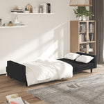 2-Seater Sofa Bed Black-Velvet