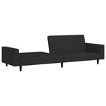 2-Seater Sofa Bed Black-Velvet