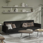 2-Seater Sofa Bed Black-Velvet