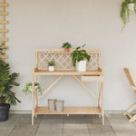 Potting Bench with Trellis Solid Wood Fir