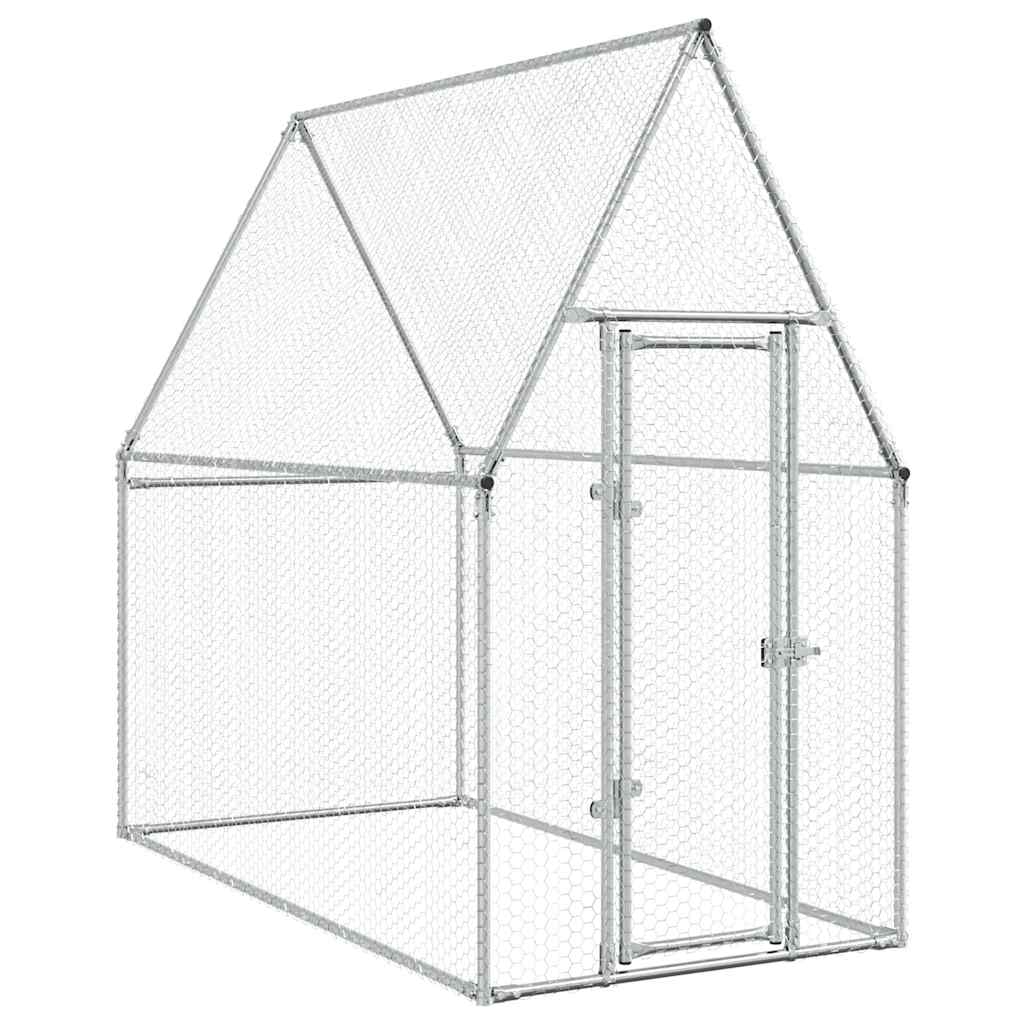 Walk-In Chicken Cage Galvanised Steel 200x100x190cm | HomeAndLiving