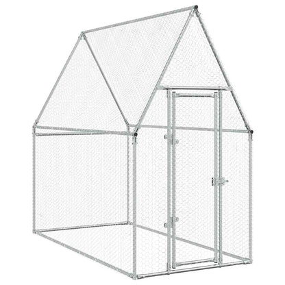 Walk-In Chicken Cage Galvanised Steel 200x100x190cm | HomeAndLiving