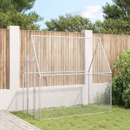 Walk-In Chicken Cage Galvanised Steel 200x100x190cm | HomeAndLiving